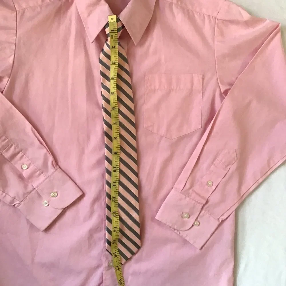 Striped Polyester Clip On Tie